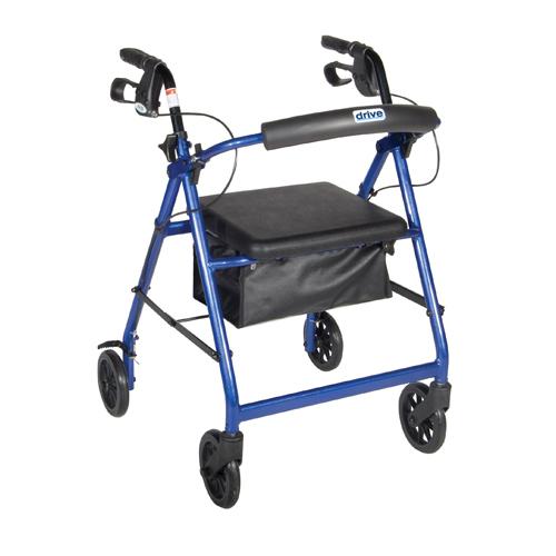 Rollator  Aluminum w/Fold-Up & Removeable Back  Padded Seat