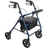 Deluxe Aluminum Rollator  B;ue 8  Wheels