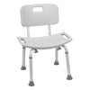 Deluxe Aluminum Bath Chair With Back Gray  (Each)
