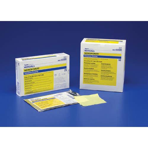 Xeroform Petrolatum Dressing Patch 4  X 4  Bx/25