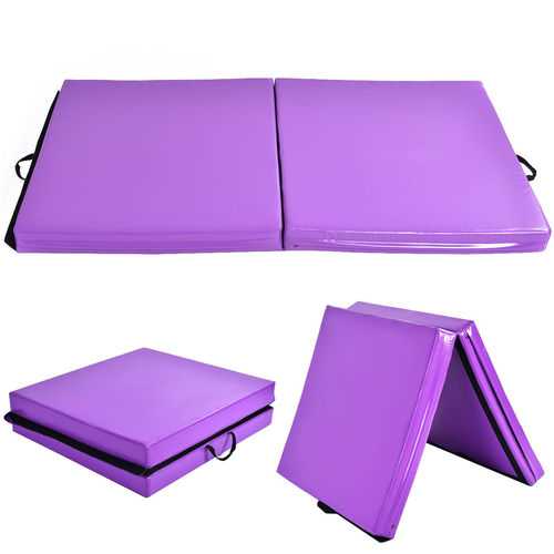 6' x 38" x 4'' Purple Gymnastics Mat Two Folding Panel