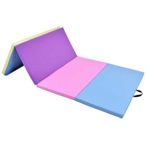 4' x 8' x 2" Multi-Colors Folding PU Panel Gymnastics Mat