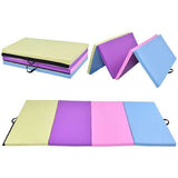 4' x 8' x 2" Multi-Colors Folding PU Panel Gymnastics Mat