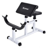 Biceps Trainer Seated Arm Barbell Curl Weight Bench