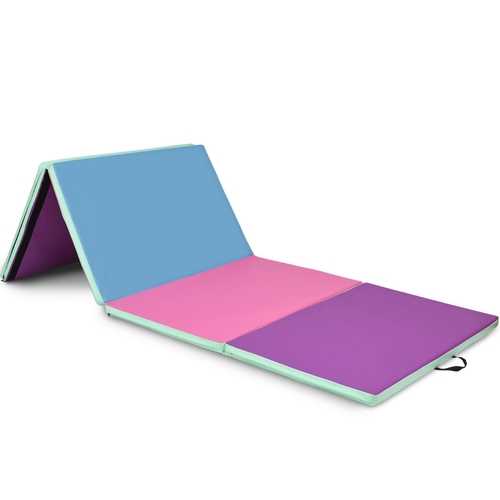 4' x 10' x 2" Portable Gymnastics Mat Folding Exercise Mat