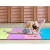 4' x 10' x 2" Multicolor Portable Folding PU Gymnastics Mat