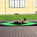 4' x 10' x 2" Green Thick Folding Panel Gymnastics Mat