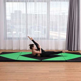 4' x 10' x 2" Green Thick Folding Panel Gymnastics Mat