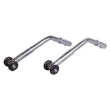 Anti-Tippers (pr) w/Wheels Universal Adj Chrome